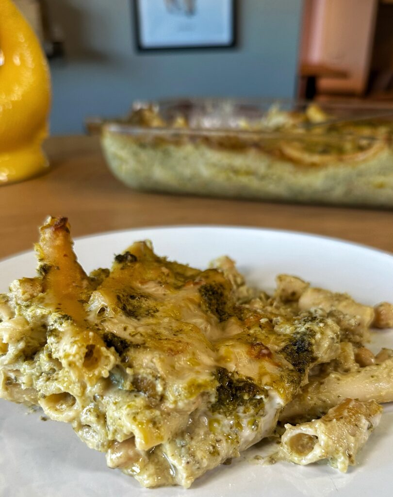 pasta al forno ceci cavolfiore cremosa