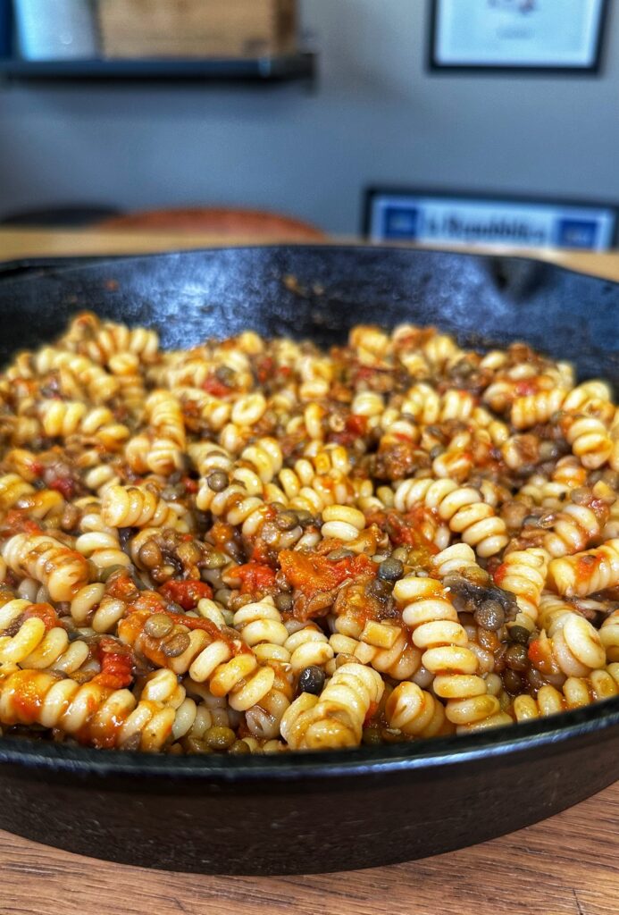 Fusilli al ragù vegano di lenticchie